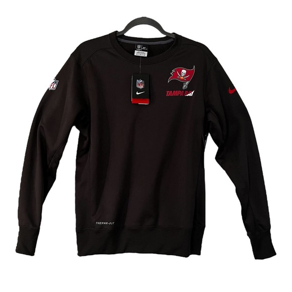 Nike Sweater Men Size Medium NFL Therma Fit Tampa Bay Long Sleeve Pullover - Picture 1 of 4